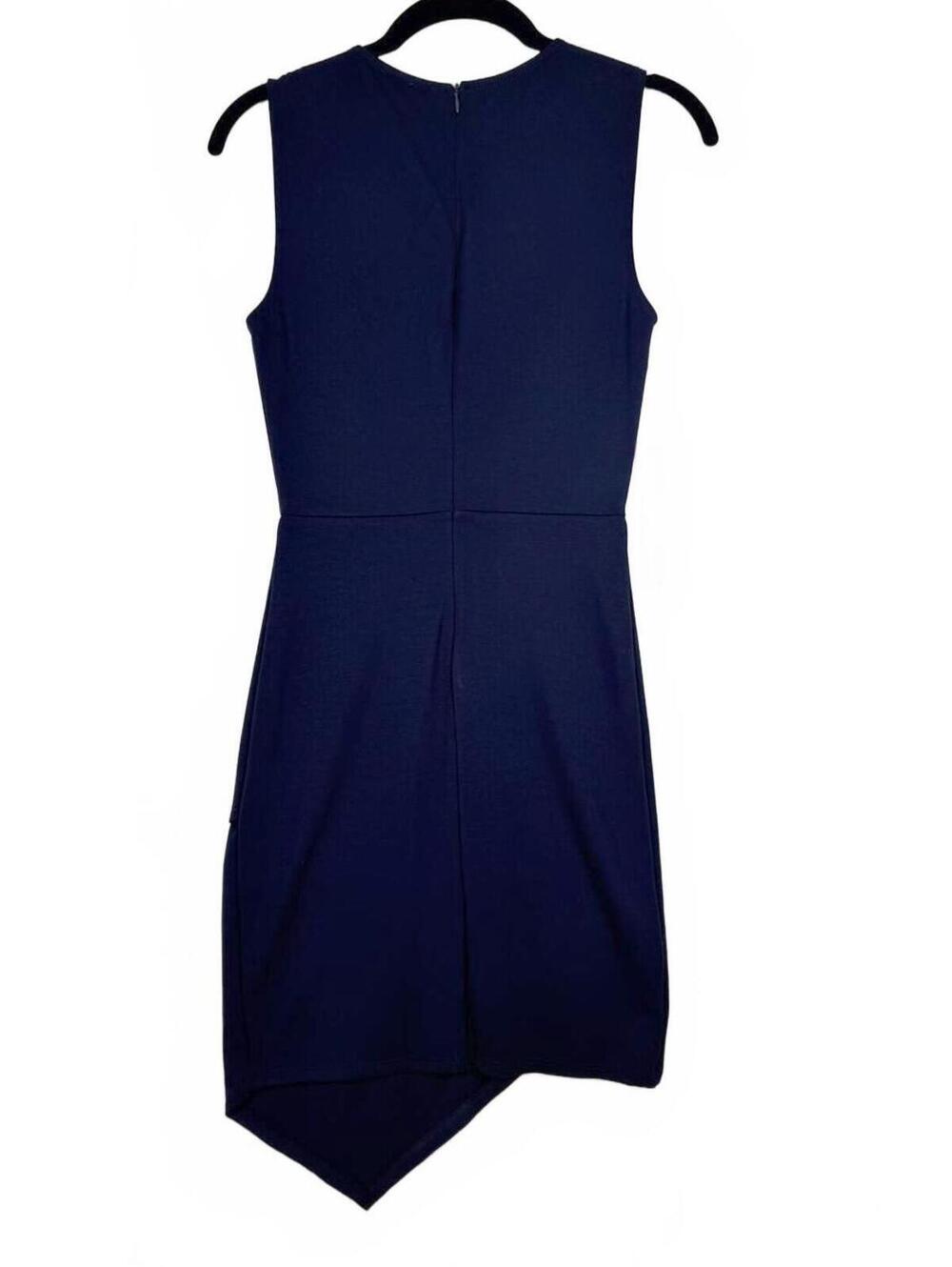 NEW Sunset + Spring Navy Blue Asymmetric‎ Dress Bodycon Cocktail Size XS